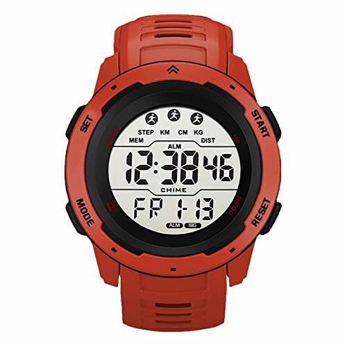 AKTOUR Mi Band Orologio Fitness da uomo Ampio schermo di facile lettura Stile di visualizzazione con cinturino in PU Orologio Bambina Digitale Orologio Fitness (D, One Size)