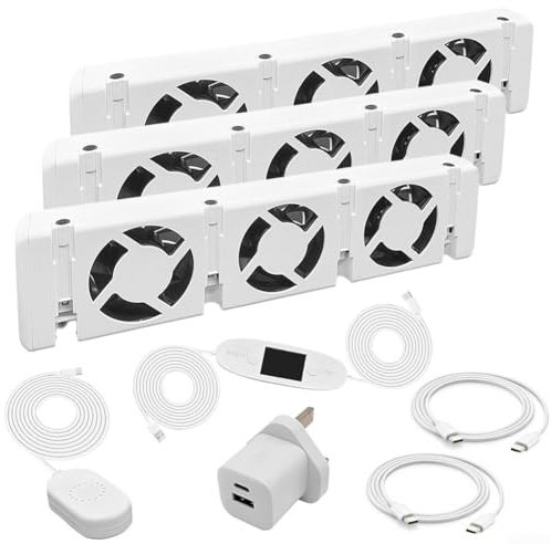ZYWUOY 3.0 Radiator Fan,Smart Save for Energy Ventilator Fan For Smart Radiator Booster Extension Set, Heater Booster For Underheaters And Radiators( for TRIO set)
