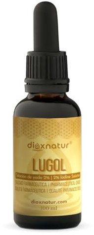 DIOXNATUR® Solución de Lugol 2% Calidad Farmacéutica 100ml | Fórmula Suave de Yodo y Yoduro de Potasio con Pipeta Precisa