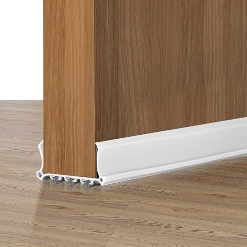 2 Stück Tür Zugluftstopper für Türen 100cm,Tür Luftzugstopper,Türbodendichtung,Tür Windstopper,Türdichtung Unten Türbesen Selbstklebende Türabdichtung für 4.5-5.5cm Dicke Türen/Spalt Unten von 1-2cm