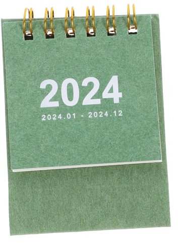 SEWACC Mini Tischkalender Stehender Monatskalender Bamboo Schreibtischkalender Büro Dekor Handlicher Planer Für Zuhause Lehrer Studenten Büro