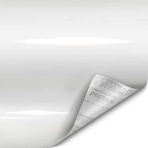 VViViD+ Ultra Gloss Pearl White Vinyl Car Wrap (1ft x 5ft)
