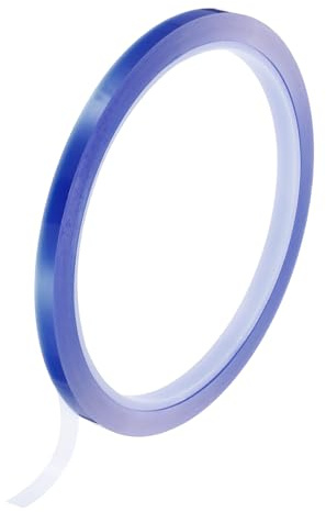 QUARKZMAN Nastro Termico Blu, 1 Rotolo 5mmx33m 108ft Nastro Resistente Alle Alte Temperature per Sublimazione, Pressa a Caldo, Trasferimento Termico, Circuito Stampato, Senza Residui