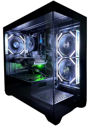 GFX Gaming High-Performance Desktop PC - AMD 32GB RAM • RTX 5060 8GB • 1TB SSD NVME - Customizable Gaming Tower with RGB Case, Advanced Cooling & Windows 11 (Black, AMD Ryzen R5 7500F)