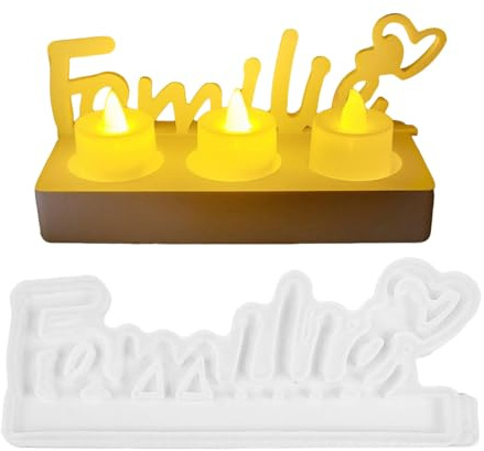 Familienalphabets Silikonform Gießform, Silikonform Einschieber, Kerzen Formen Silikon, 3D Kerzenformen Zum Gießen Kerzenform Silikon Muttertags Gießform Kerzenform Heimdekorationen