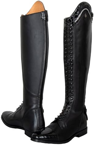 Imperial Riding dam IRHOlania dressage långa ridstövlar, svart-svart Croco, 39 EU, Svart kroco, 39 EU