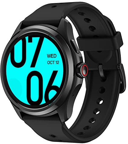 Ticwatch Pro 5 Android Smartwatch für Männer Snapdragon W5+ Gen 1 Wear OS Bis zu 80 Stunden Akkulaufzeit Gesundheit Fitness Tracking Nicht mit dem iPhone kompatibel (Geschenkedition Schwarz)