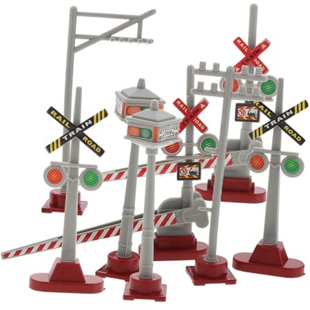 Veemoon Modello Segnale Ferroviario Miniatura 8 Pezzi Leggero Per Casa Delle Bambole Decorazione Micro Semaforo Da Tavolo Di Sabbia Accessori Fai Da Te Per Ragazzo Ragazza e Famiglie