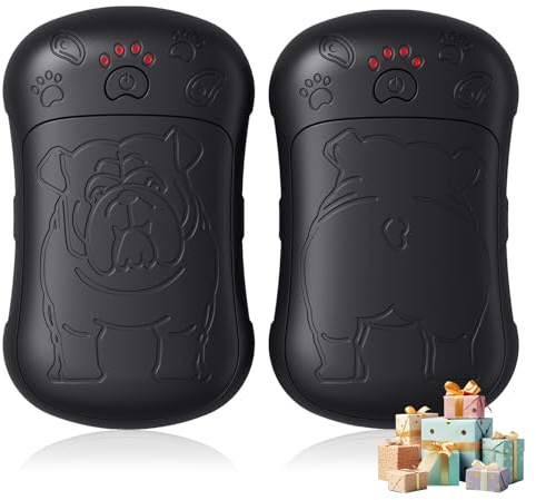 PlsMupn Pack de 2 Calentadores de Manos Eléctricos 6000 mAh, Calentador de Manos Eléctrico USB Recargable Magnético, Mini Calentador de Bolsillo Portátil para Hombres Mujeres Niños –Negro