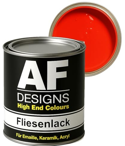 Alex Flittner Designs Fließenlack in Feuerrot RAL3000 hochglänzend - Emaille Lack & Fließenfarbe