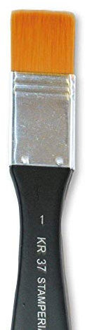 Stamperia KR37 Pennello Piatto Mis 1 Morbido setole Sintetiche, Multicolore, 2.5cmX18.7cm