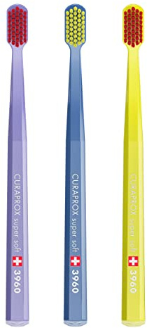 Curaprox 3960 Trio CZ, Paquete De 3, Color Aleatorio, Fab. En Suiza