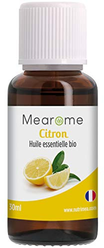 Huile Essentielle de Citron BIO | Citrus Limon | Distillée en FRANCE | Mearome | 30 ml | 100% Pure et Naturelle, HEBBD, HECT