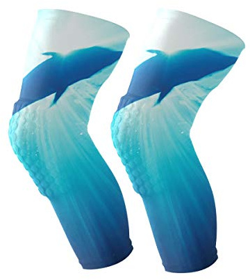 Coosun Dophins Schwimm-Kniebandage, Kniebandage, Unterstützung für Laufen, Arthritis, Meniskusriss, Sport, Gelenkschmerzen und Erholung nach Verletzungen