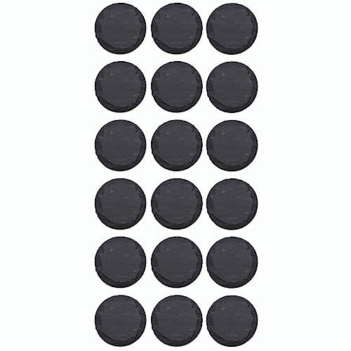 Novaliv 12x Schieferplatten I rund I 33x0,5 cm I Platzdeckchen Schiefer Schneidebrett Schiefer Platzteller Buffet Servierplatte Deko Platte