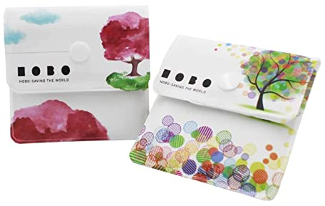 Reccisokz 2 Aschenbecher Aschenbecher - Feuerfestes PVC - Geruchsneutral - Tragbares Kompakt - Einzigartiges Muster aus Regenbogenfischen und psychedelischen Katzen (Fantasiebaum und Ölgemälde)