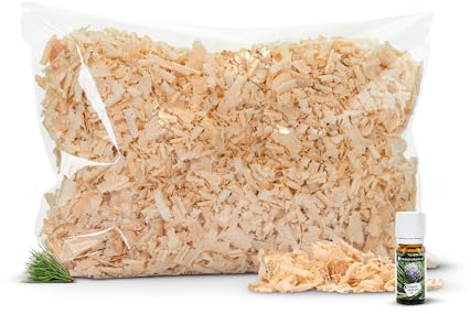 250g Zirbenspäne mit Bio-Zirbenöl 10ml - Nachfüllung für Zirbenkissen, entstaubt, hochwertig verarbeitet