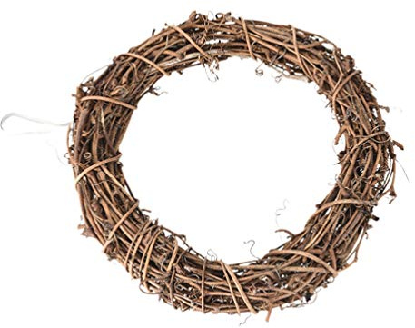 Milisten Christmas Decor Diy Wreath Christmas Floral Hoop Hangers to Decorate Front Door Decor Mini Wreath Grape Vine Craft Rattan Ring Bamboo Hanger Door