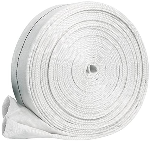 Tuyau d'arrosage 100m, Tuyau de Refoulement avec 2 Clips pour Pompes à Eau Submersibles, Bassin de Drainage, Irrigation de Jardin, Bain à Remous, Piscine ou Puisard, Layflat Tuyau de Refoulement ( Siz