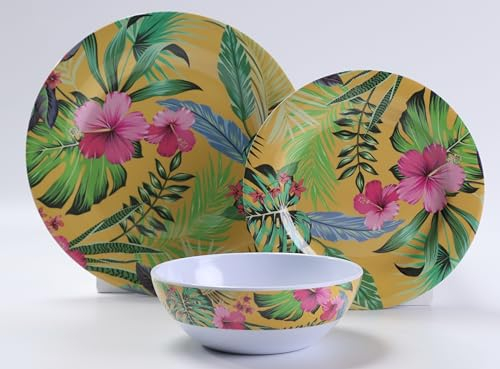 Waterside - 12pc Melamine Hawaiian Dinner Set