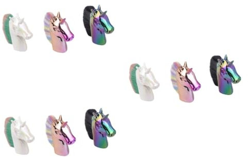 FRCOLOR 9pcs Nail Dust Brush Fan Makeup Brush Pink Cleaner Powder Brush Foundation Makeup Brush Unicorn Nail Brush Nail Brush for Cleaning Manicure Cleaning Brush Detergent