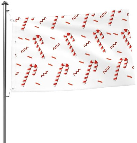 Bandiera 2x3FT Bandiera per esterni Bandiere da giardino Arazzo Recinzione Banner Bandiere per feste da giardino,Bastoncino di zucchero