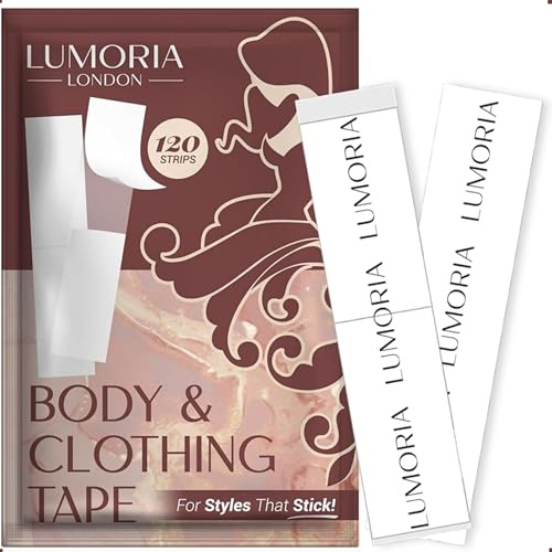 LUMORIA rubans adhésifs double face pour vêtements – Ruban adhésif en tissu pour femmes et vêtements, ruban adhésif solide pour ourlet, claire