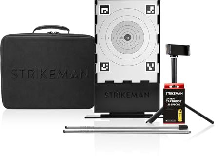 Strikeman . 38 Special Marksman Kit – Compagnon d'entraînement à sec ultime, solution tout-en-un comprenant un étui de transport, une cible 3 pièces, un support de téléphone avec trépied et une