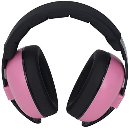 Cuffie Antirumore per Neonati, Prevengono Danni All'udito con Comode Cuffie Protettive per le Orecchie dei Bambini con Cancellazione del Rumore (PINK)