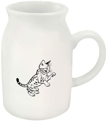 Azeeda 300ml 'Egyptian Mau Cat Playing' Ceramic Milk Jug (MJ00015236)