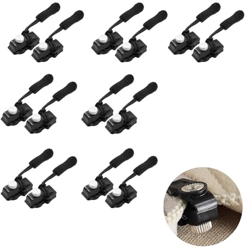 GUTERTOP 14 Stück Fix Reissverschluss Zipper, Reißverschluss Reparatur Set, Zipper Repair Kit für Gepäck, Rucksäcke, Jacken (Schwarz M)