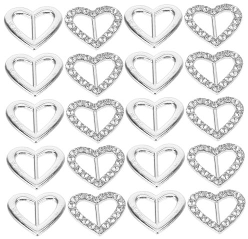 Cabilock 20stücke Rhinestone Stuhlgurt Schnallen Clips Für Hochzeitsfeiern Elegante Herzform Einfache Montage Für Stuhl Und Schal-Dekoration