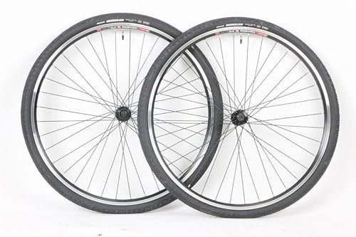 700c Gravel Bike Super Road Heavy Duty Wheel Set DTS 535 Double Walled with Ferrules. 700 x 40 Rambler Tires and Tubes for Rim or Centerlock Disc Brake Rotors