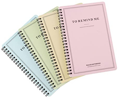 Tofficu 4stücke Notizbuch Mit Seitlicher Spirale Dickes Glattes Papier Für Täglichen Gebrauch Reisejournal Tagebuch Schulnotizbuch Scrapbook Schreibwaren