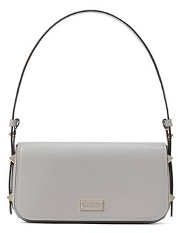 kate spade new york Women's Liv Smooth Leather Small East-west Shoulder, Nimbus Grey
