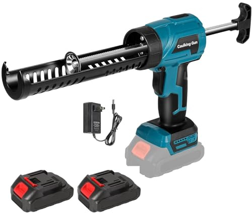 Akku Kartuschenpresse für Makita 18V Batterie, 2×2000mAh Akku, 4 Einstellbare Geschwindigkeiten, Max. Schub 300KG, Akku-Kartuschenpistole für Abdichten und Schweißen