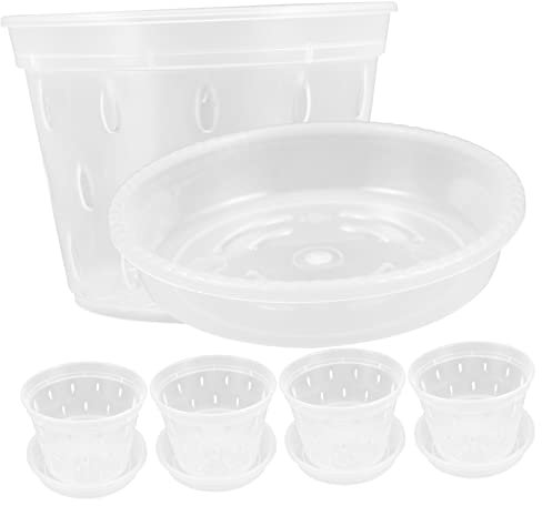 ibasenice 5sets per Piccolo Drenaggio e Aperture Laterali per Piante in Plastica per e Balconi
