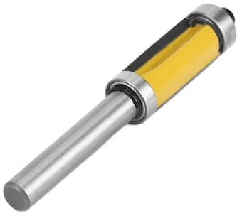 1PC 8mm Shank Double Bearing Straight 1 Inch Trim Router Bit Trimming Knife Milling Cutter Carbide Flush Woodworking Mill Cutter