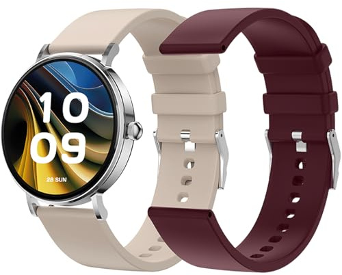 SPC SMARTEE Duo Velvet - Smartwatch Inteligente Pantalla AMOLED 1,32 | 2 correas, llamadas Bluetooth, carga inalámbrica, batería 7 días uso normal, 100 deportes y seguimiento app SPC SMART YOU