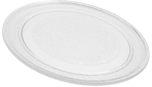EXHUMKY Drehteller Aus Glas Mikrowellenteller Ersatzplatte Mikrowellenzubehör Hitzebeständig 24,5cm Universell Für Mikrowellen