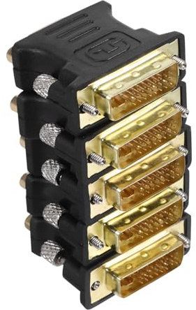 NUOBESTY 5pcs Dvi to Vga Adapter Male Female Converter for Computer Monitors Home Office Use Dvi Computer Connector