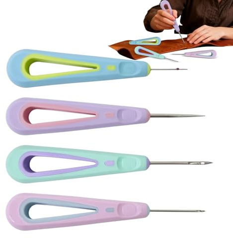Stitching Awl – 4 Pieces Sewing Staple Remover Tool for Sewing and Leather Working | Embroidery Manual Work Beginner Home Workshop Quilting Knitting Weaving