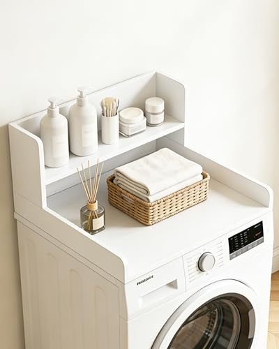 Plan de travail pour machine à laver et sèche-linge à 2 étages - Plan de travail en bois pour machine à laver et sèche-linge - Organiseur de salle à linge