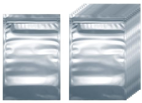 QUARKZMAN 100Pcs Sacs Anti-Statiques 4.7 x 8 Pouces/12 x 20cm Rechargeables ESD Blindage Sac Anti-Statique pour GPU Hand Drive SSD Dispositifs Electroniques