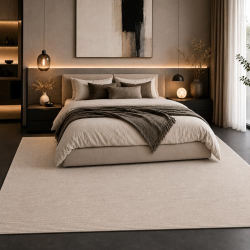 Carpetilla Teppich Wohnzimmer Schlafzimmer Kurzflor Robust Hoch-Tief-Effekt Modern 3D Size:200x290