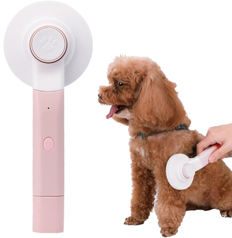 Cepillos de Aseo para Perros | Masaje Automático y de Bajo Ruido - Accesorios Aseo Mascotas Cepillo para Gatos - Elimina Subpelo y Nudos para Perros Medianos y Grandes con Pelo Corto o