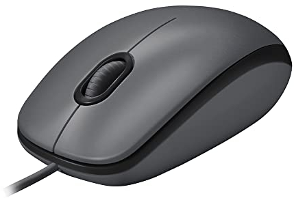 Logitech M100 Souris USB Filaire, 3 Boutons, 1000 PPP, Suivi Optique, Ambidextre, Compatible avec PC, Mac, Ordinateur Portable - Gris