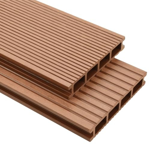 vidaXL WPC Terrassendielen und Zubehör 10m² braun Bodenbelag