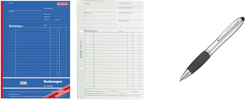 Rechnungsbuch 306 / A4 / 2x 40 Blatt / selbstdurchschreibend + Touchpen Kugelschreiber