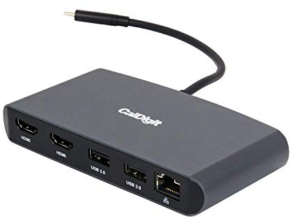 CalDigit Thunderbolt 3 Mini Dock (HDMI 2.0) - Portable, Bus Powered, 40 Gbps, Dual 4K @ 60Hz